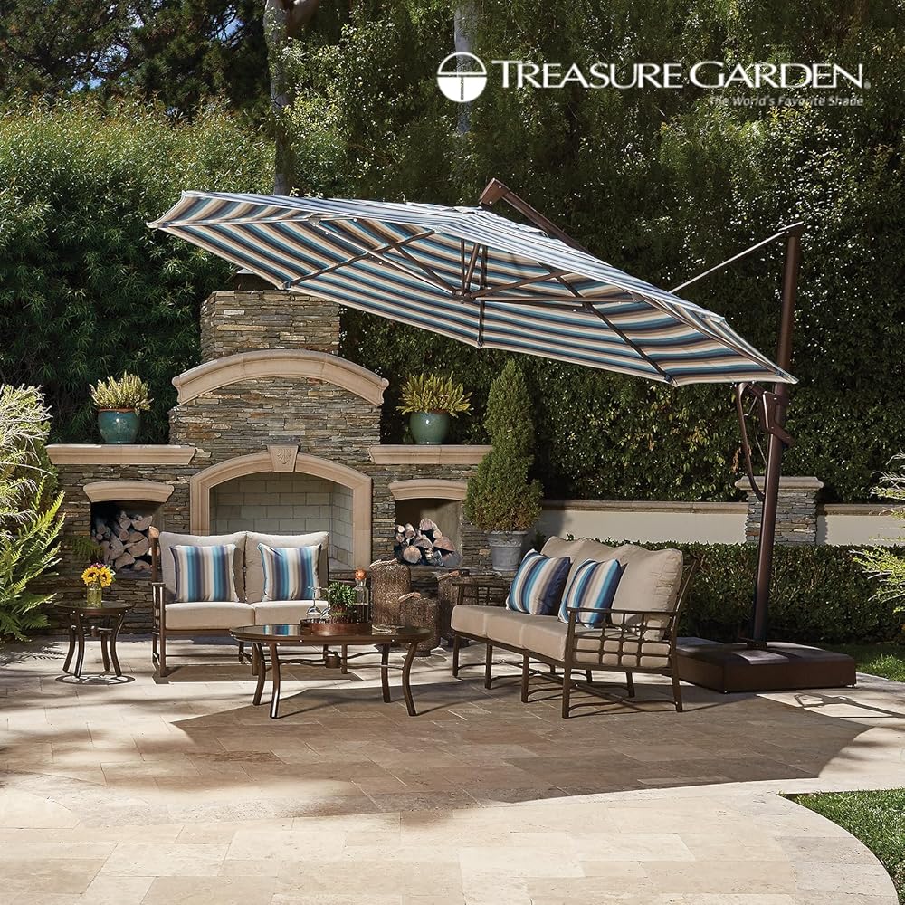 Amazon.com : Treasure Garden AKZ PLUS Cantilever Umbrella 13
